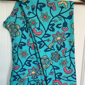 LuLaRoe Leggings TC2 Blue Floral